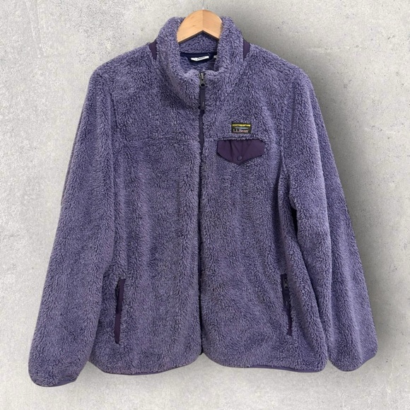 L.L.Bean womens hi-pile fleece Sherpa jacket - Picture 1 of 6